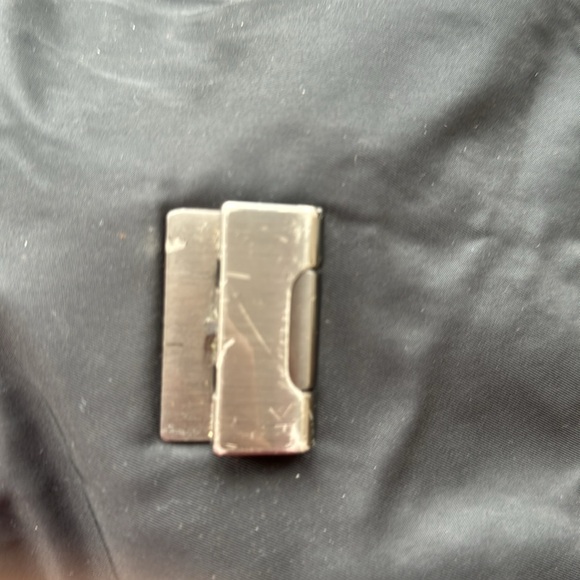 Prada black leather & nylon handbag. - Picture 11 of 12